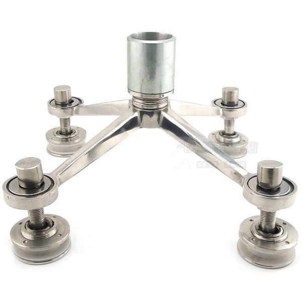 Stainless Steel Mirror Glass Mounted Spider Fitting with CC200mm