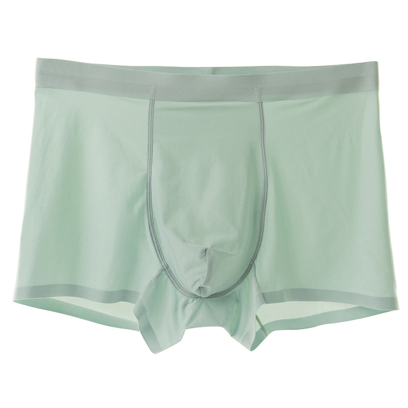 Summer men's underwear ultra-thin seamless ice silk underwear men's one-piece boxer silk mask underwear