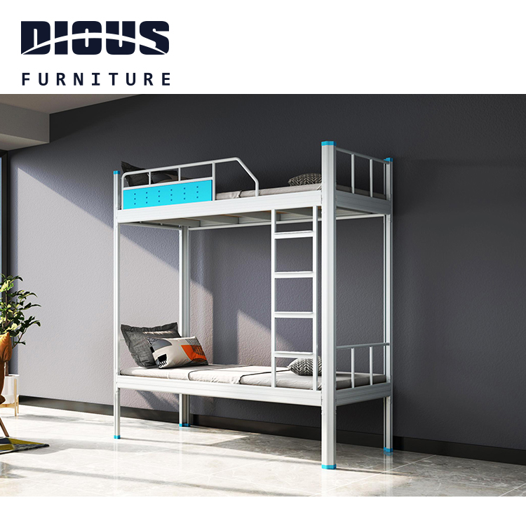 Dious hot sale New design high quality metal bed China Practical and single dormitory bed for hotel