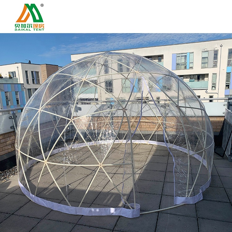 3,6 м прозрачные наружные садовые пластиковые купольные палатки igloo для dning/cafe