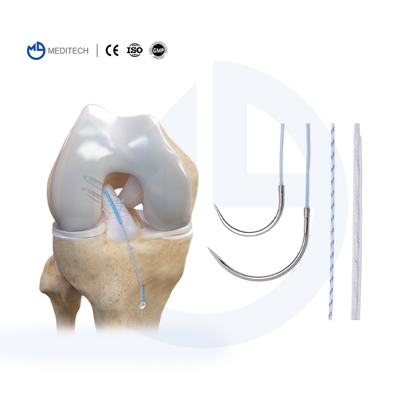 1/2 Circle needle and Blue and White Sports Medicine Arthroscopy UHMWPE Suture