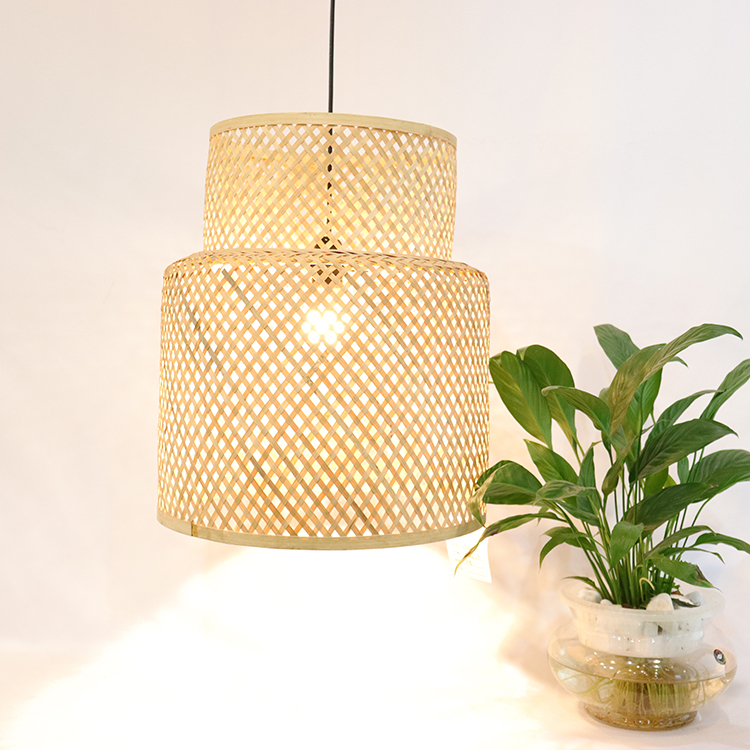 Made in China factory price Antique Bamboo Lantern Handmade Candle Holder portable lampshade