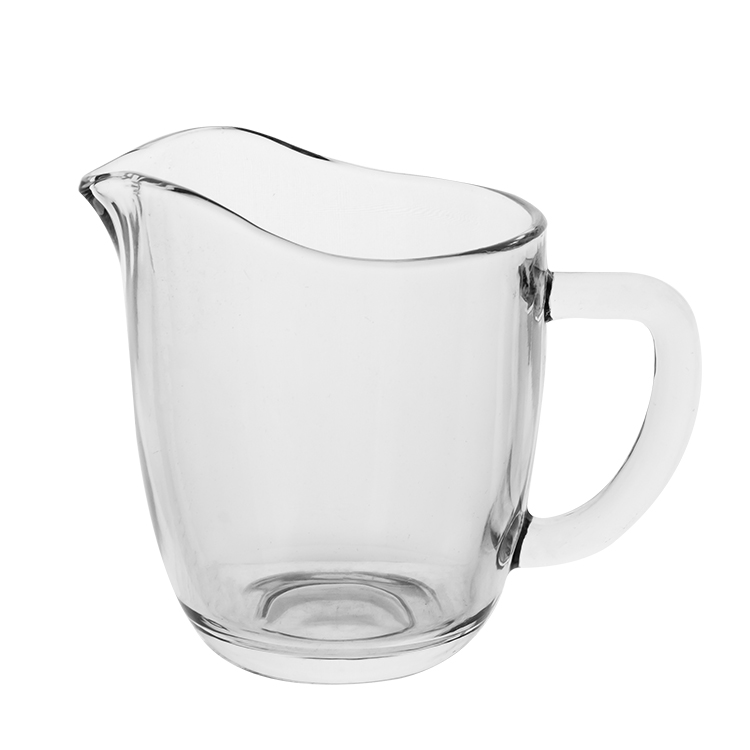 promotion small MOQ transparent glass mini small coffe milk pot gift box 200ml