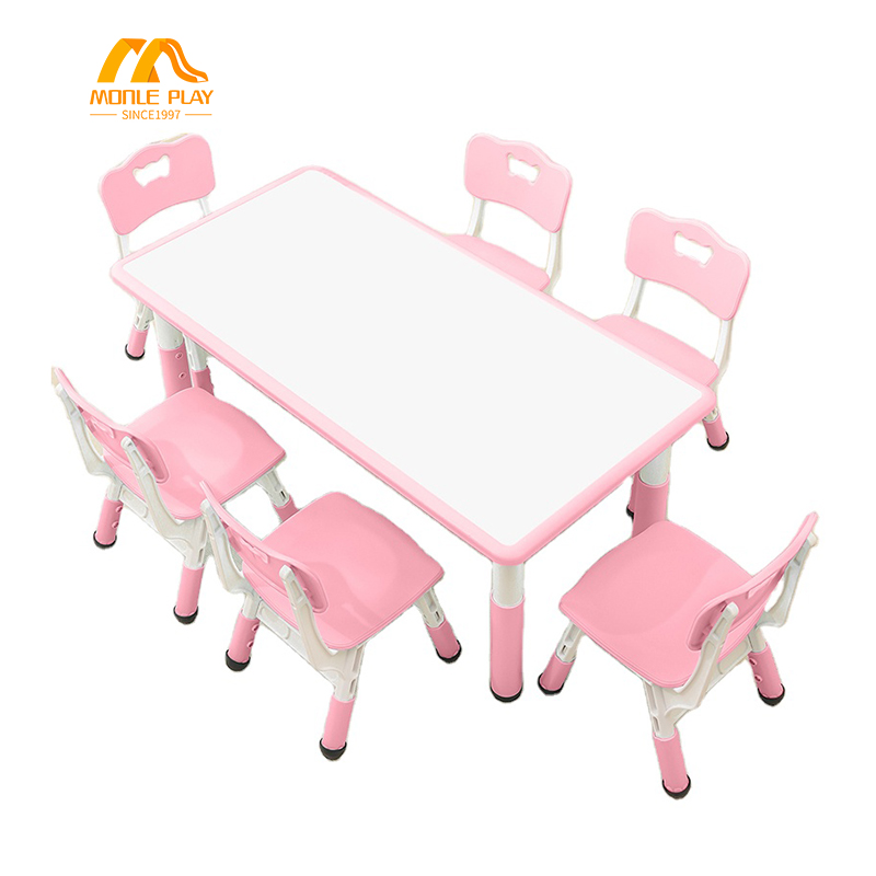 Wholesale Preschool Student Plastic Furniture Sets Study Children Study Table and Chair Modern School Furniture