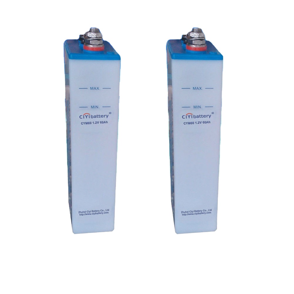 66 Years Military Quality Pocket Plate Low Discharge Rate Nickel Cadmium Battery NI-CD Battery 1.2V 60AH