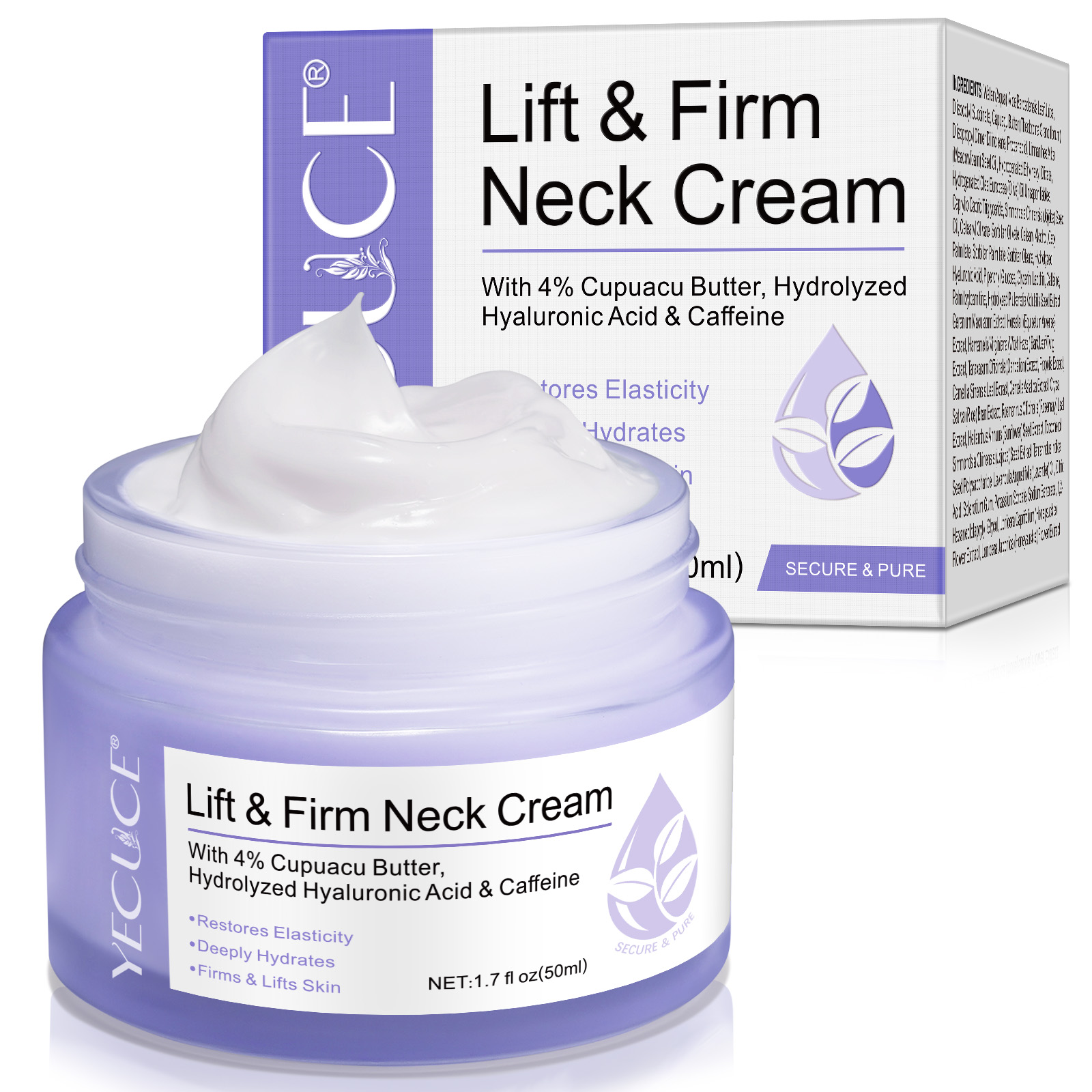 YECUCE Wholesale Advance Women Neck Firming Cream Hydrating Anti Aging Wrinkles Neck Lift Cream for Tightening and Firming