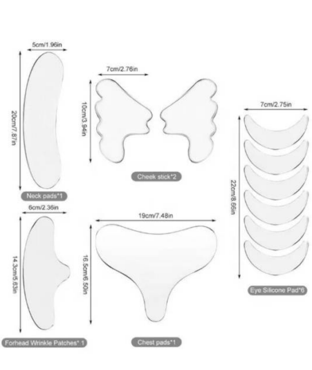 11pcs High Quality Resuable Medical Grade Silicone Anti Wrinkle Pads Anti-Wrinkle Solution Set for Side Sleepers