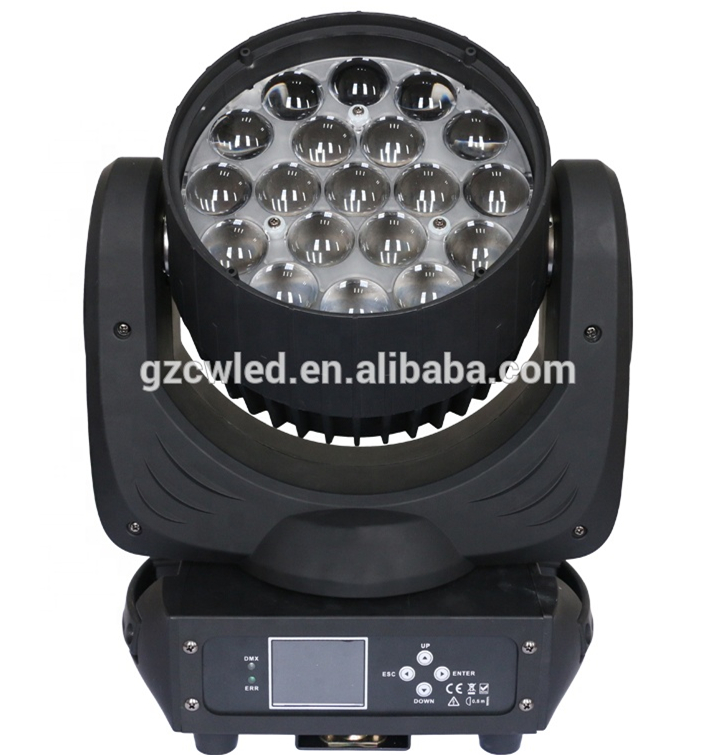 Zoom Wash движущийся головной свет 19 шт. * 15 Вт RGBW 4 в 1 для сцены бара диско свадьбы
