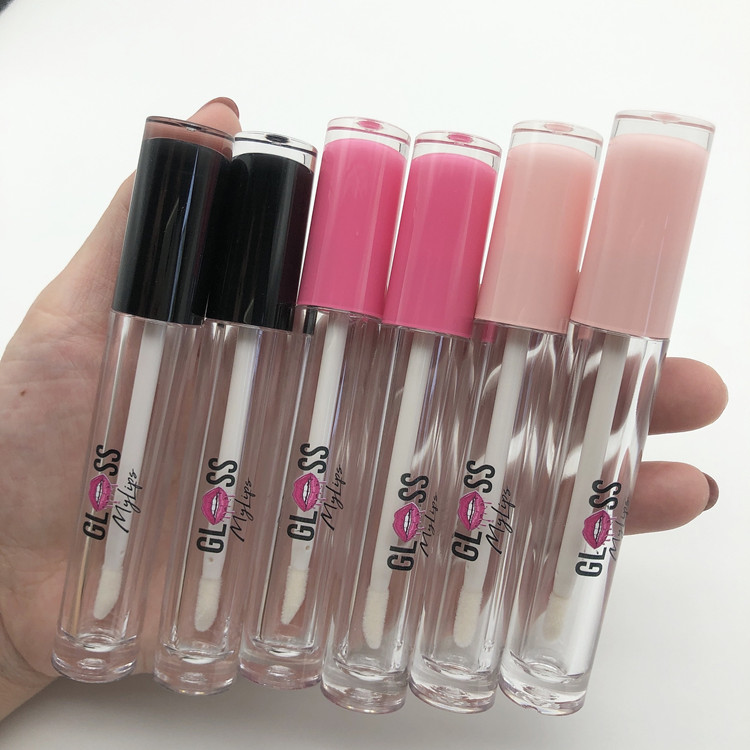 Wholesale container transparent 5 ml tube white lip gloss tube with custom private logo