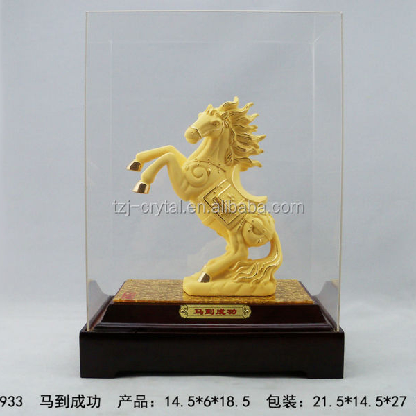 Factory Hot Sales--Golden Running Horse Statue, Home Decorations