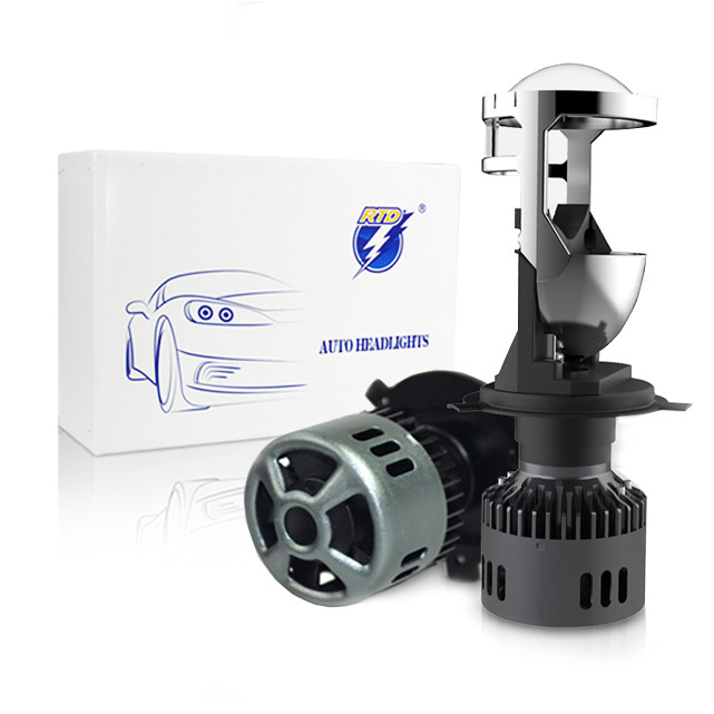 High quality RTD A83 H4 led car headlight with Projector Lens Car lamp bulb led 35W 6000k focused Light