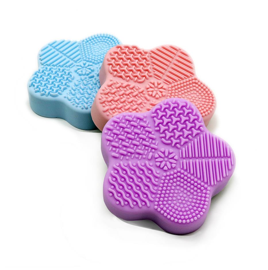 Multicolor Star Silicone Makeup Brush Cleaner Pad Sponge Washing Scrubber Board Cleaning Mat Tool