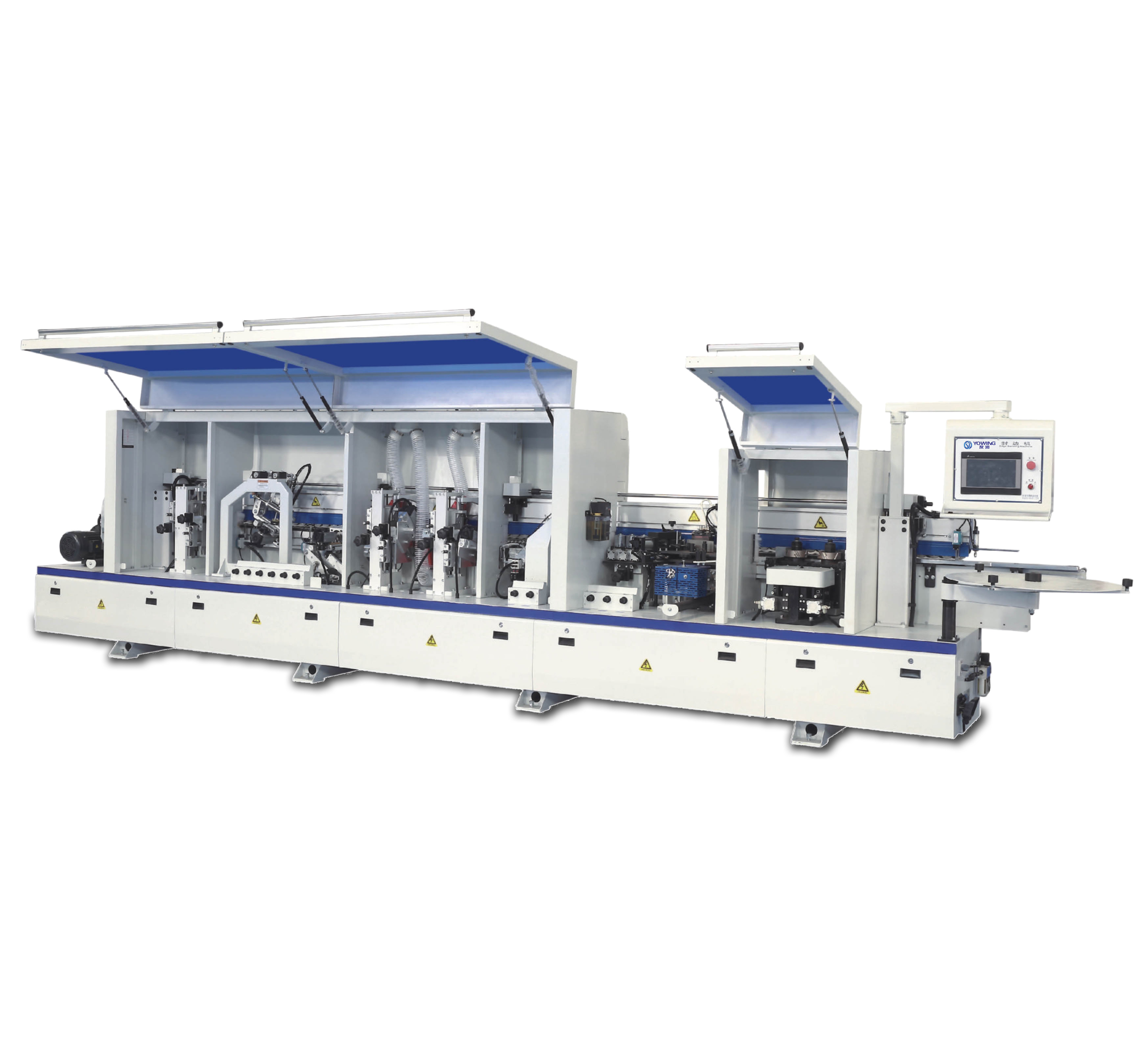 Automatic edge banding machine 8 functions with pre-milling and corner trimming