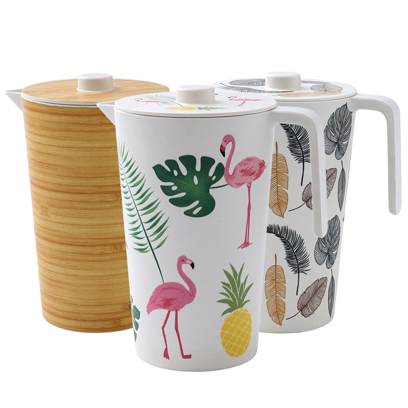 Manufacturer Wholesale Creative Environmental Protection Circular Bamboo Fiber Cold Water Kettle