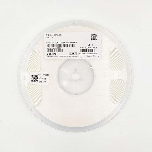 Термисторы датчиков ntc SDNT1608X103F3435FTF 0603 10K 1% B:3435, терморезистор