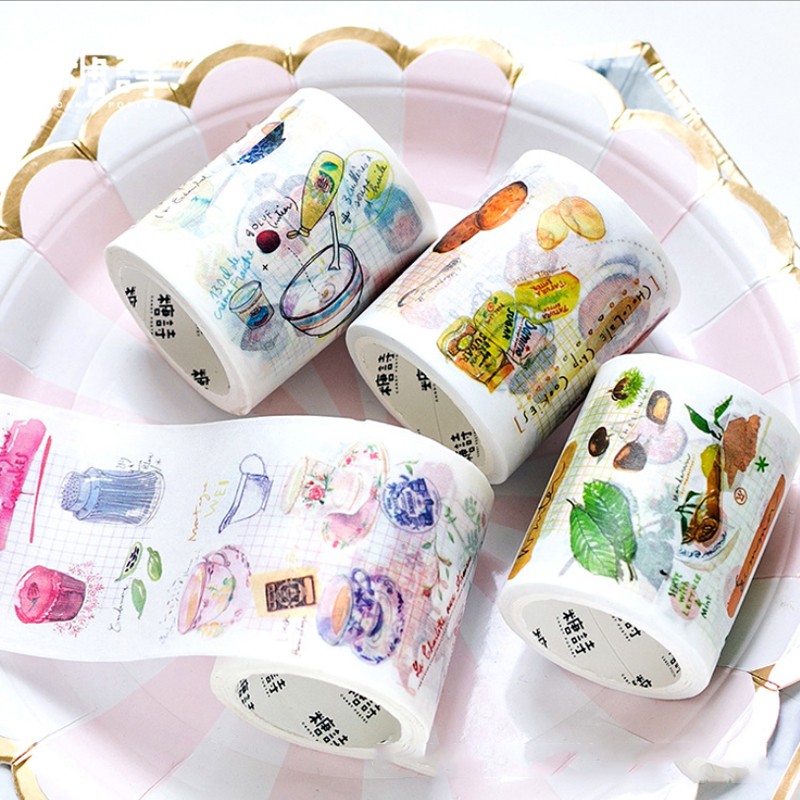 5 м Питание изоляционная лента Washi дневник DIY декоративная клейкая лента японские милые канцелярские наклейки