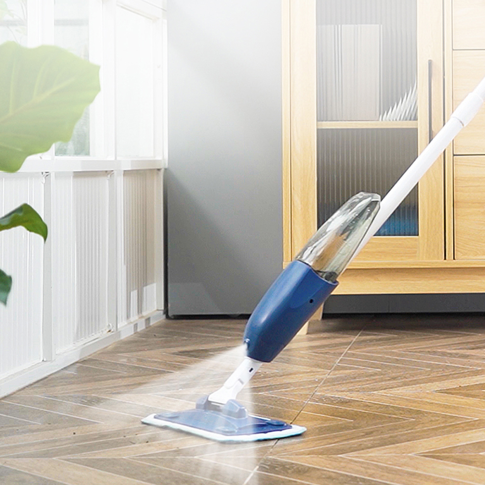 Wholesale 360 Degree Metal handle Big Volume Water 550ml Microfiber Cloth Floor Cleaning Hand Spray Mop