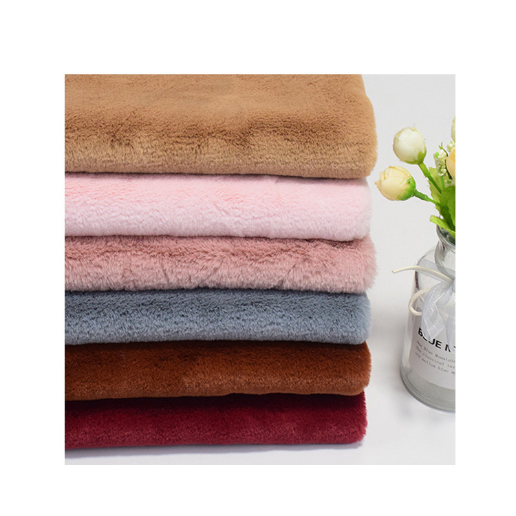 KINGCASON OEM 100% Polyester Colorful Artificial Mink Hair Faux Fur Fabric For Home Textile / Coat / Toys
