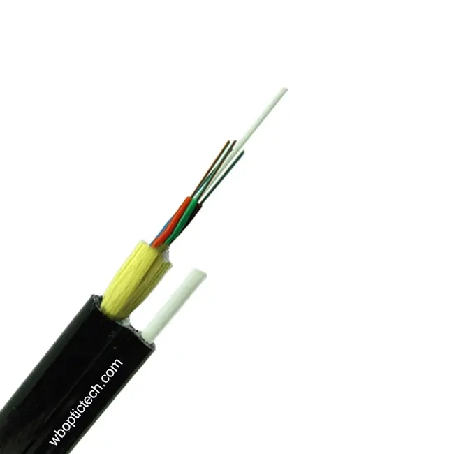 Wanbao Outdoor fiber optic cable ADSS figure 8 g652d optic fiber cable with FRP self-supporting messenger