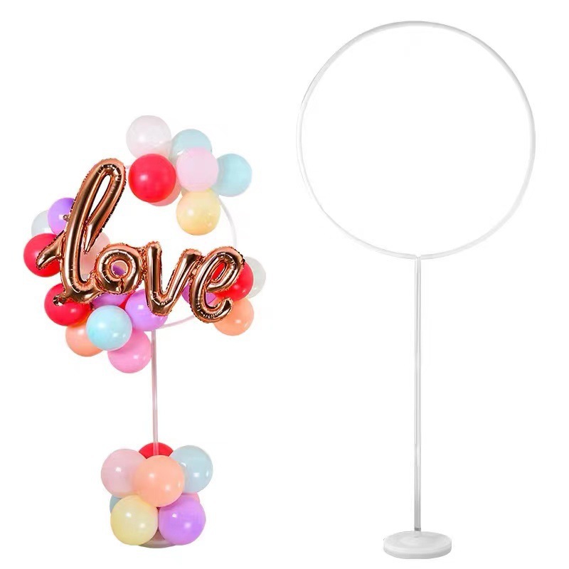 Factory Outlet Flexible Round Ballooon Stick Frame Circle Holder Wedding Party Set Column Base Birthday Decorations