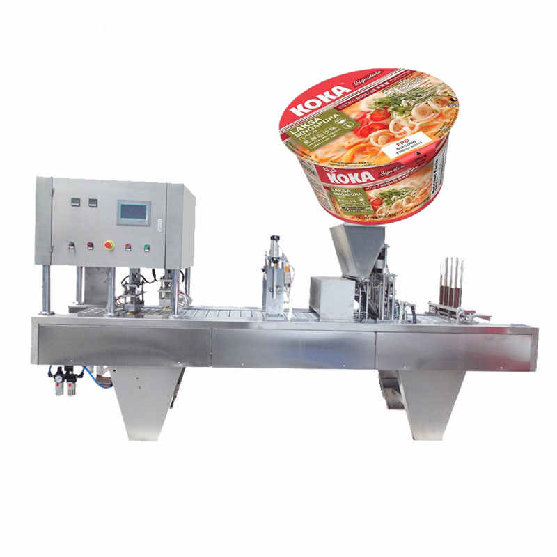 Barrel instant noodle sealing machine Paper barrel capping machine Snail noodle automatic sealing machine