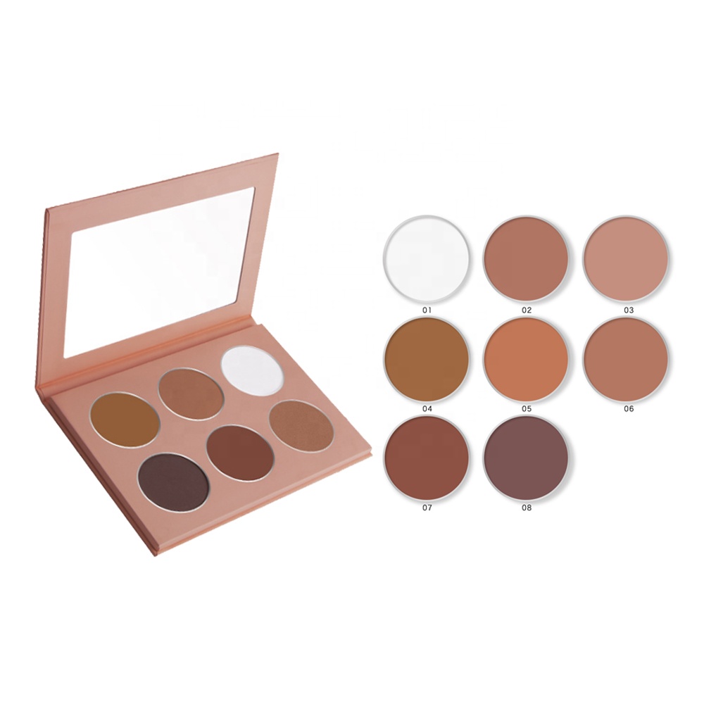 Веганских материалов для нанесения хайлайтера метка частного назначения hhighlighter 3/4/ 6 видов цветов OEM/ODM палитры Выделите Контур палитры макияжа теней для век Палитра