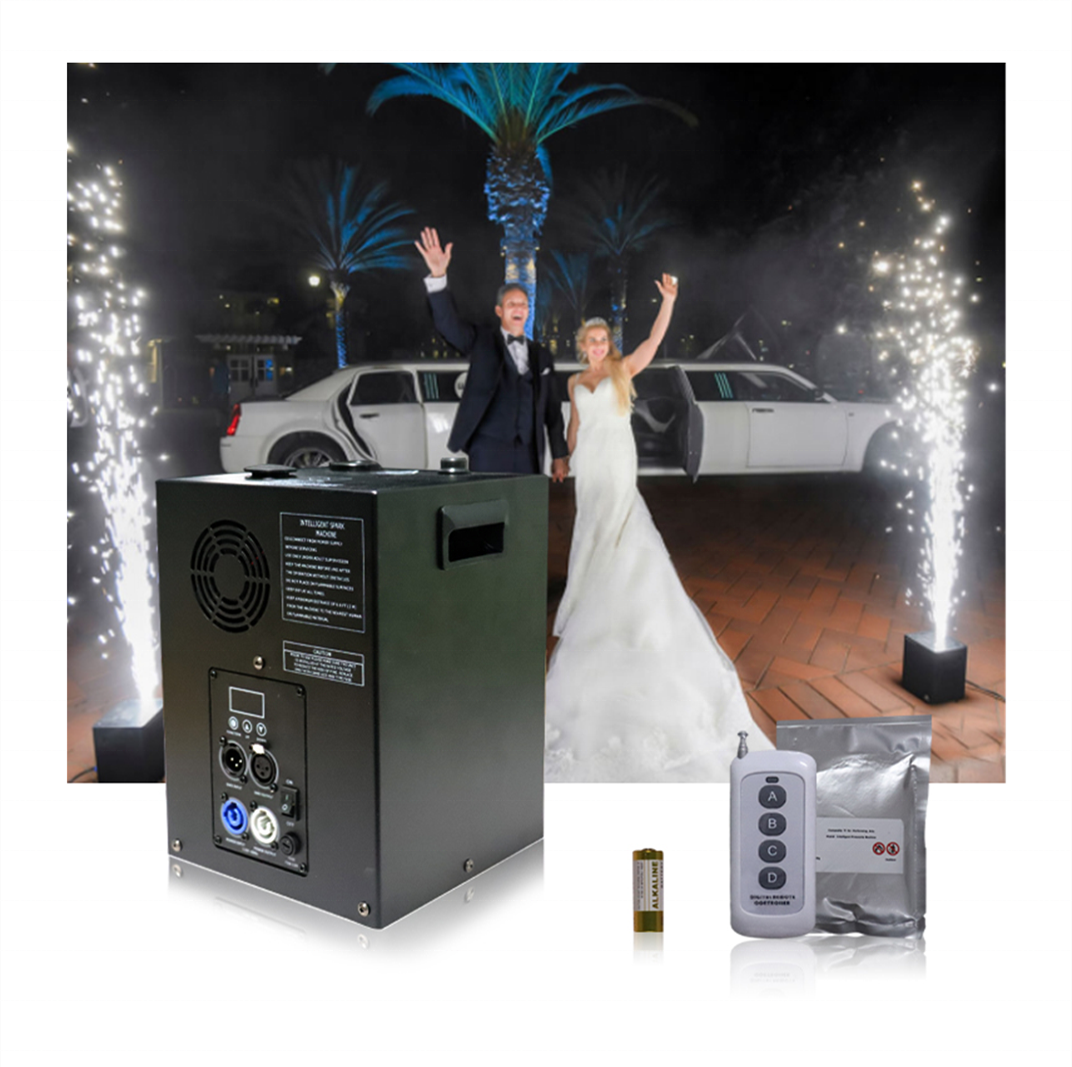 Wireless Electric 5M Height Sparkler Flame Fire Machine Composite Ti Or Titanium Powder Special Cold Spark Pyrotechnic Machine