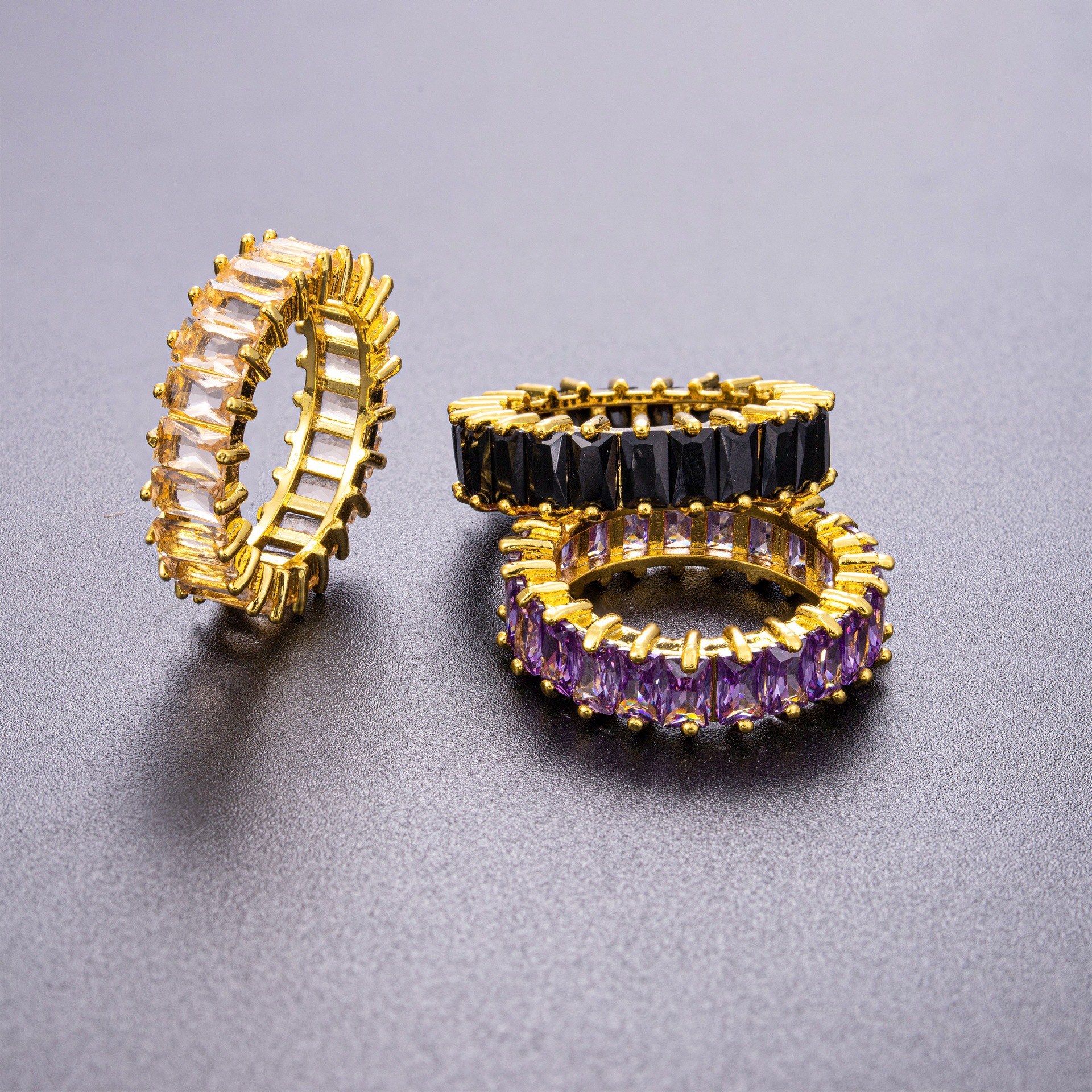 Серьги в форме сердца ААА Цирконий CZ для женщин кольца багет 18k Позолоченные 925 стерлингового серебра с украшением в виде кристаллов CZ кольцо