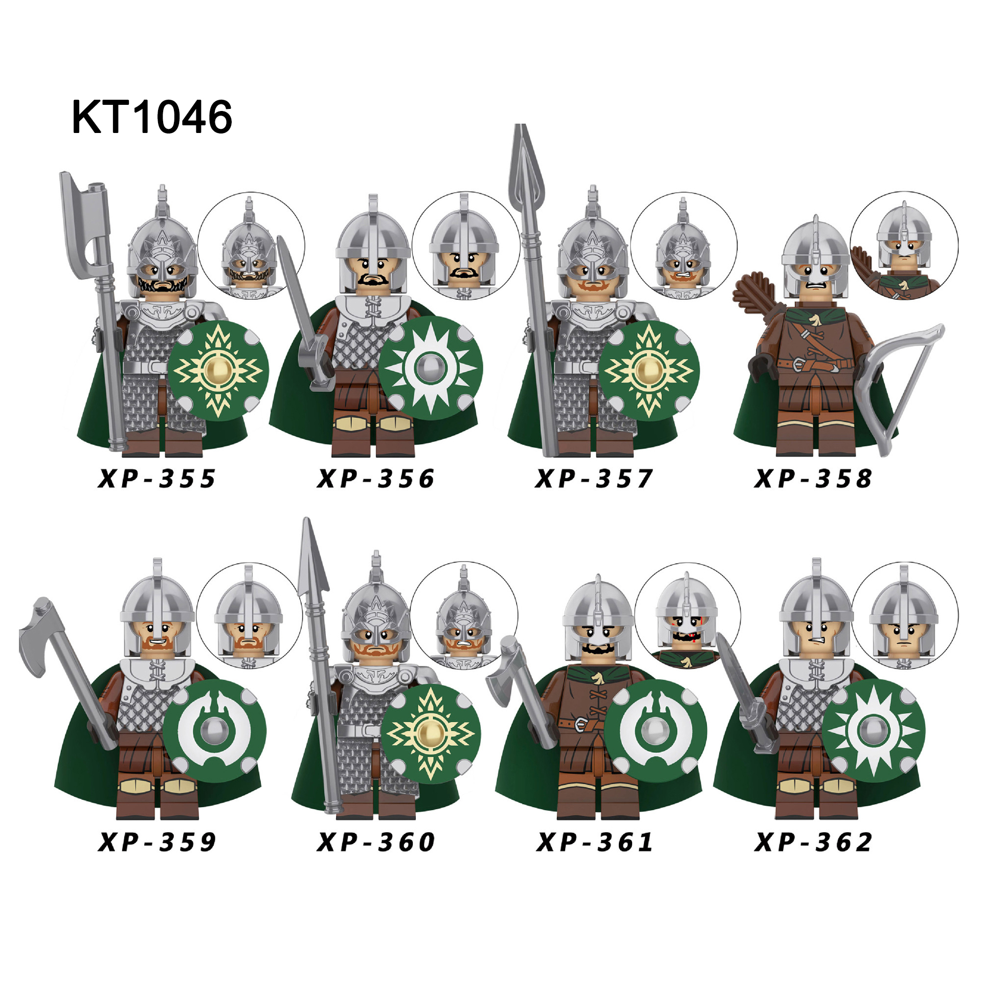 Серия фильмов KT1046 лорд Королевский топор гвардия Archer метательный топор Властелин колец средневековый рыцарь блоки Фигурки игрушки