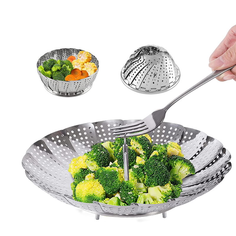 Инструмент для кухни, с разными насадками столовые приборы из нержавеющей стали столовые приборы распаровщик еды корзина вынимаемый Органайзер ручка Пароварка из нержавеющей стали корзина для приготовления пищи