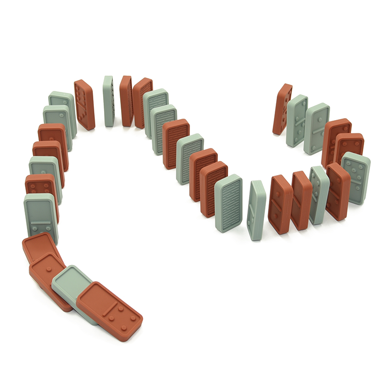 Wosilicone под заказ, силиконовые домино, игровой набор, Детская силиконовая игрушка домино