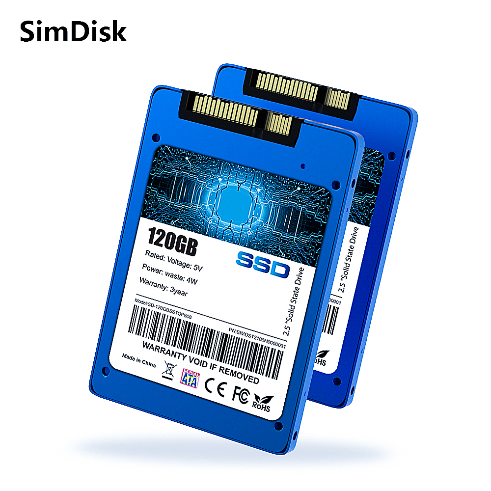 Simdisk быстрая скорость 2,5 ''SATA III Жесткие диски 3D-NAND жесткий диск 120 ГБ 128 ГБ 240 ГБ 256 ГБ 480 ГБ 512 960 1 ТБ hd SSD