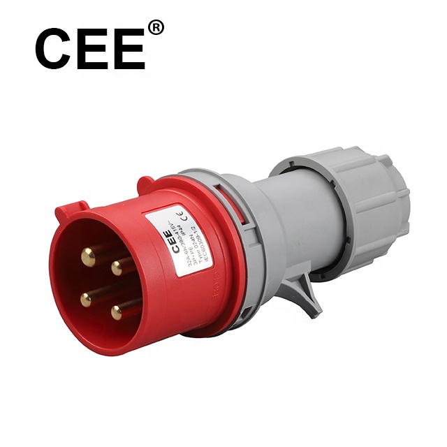 Электрическая вилка CEE IP44 380 В, 4-контактная промышленная вилка 32 А
