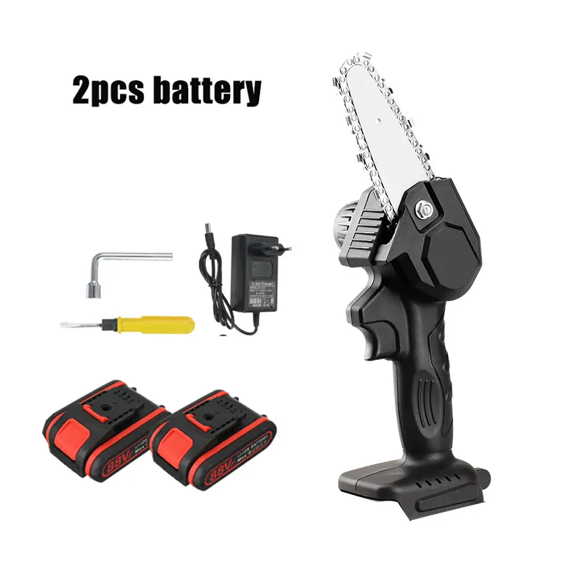 CE 800W Mini Tree Cutting Electric Chain Saw 2 Batteries Handheld Garden Rechargeable Portable Chainsaw Dropshipping DDP