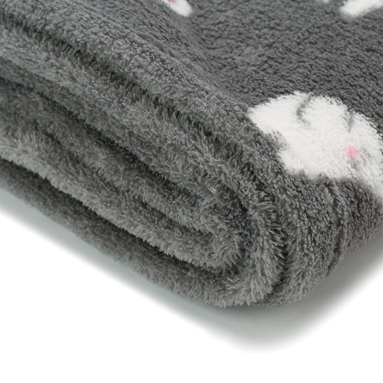 knitted polyester coral fleece fabric rolls cute dreaming elephant super soft double sides hometextile for blanket