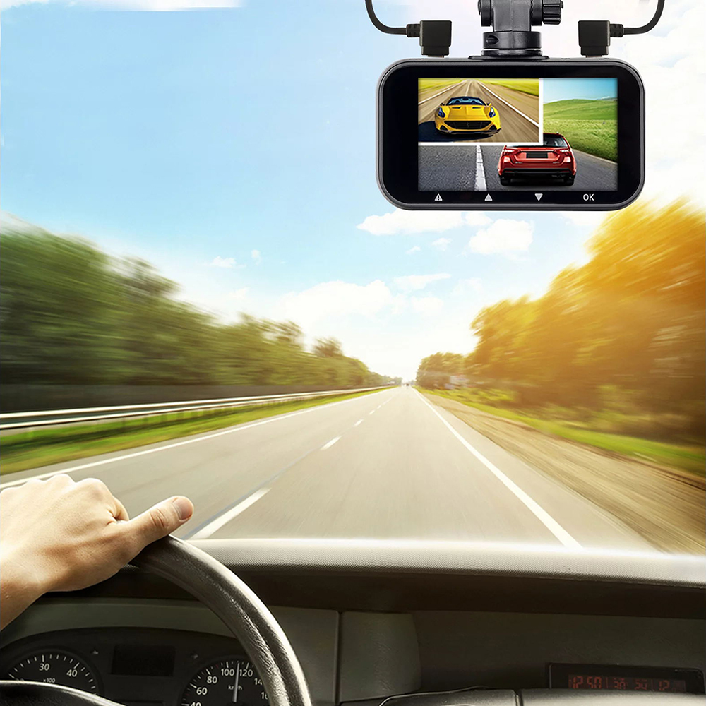 1080P 30Fps + 1080P Dash Cam Front And Rear External Gps Dual Camera Car Dvr Dual Car Camera