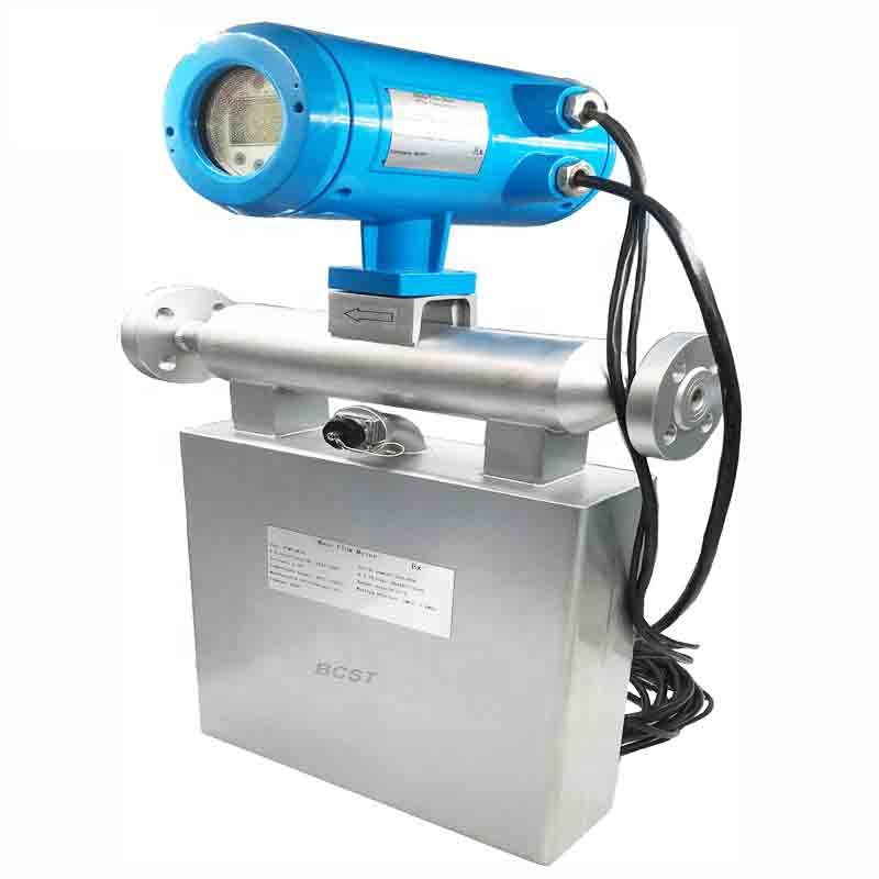 Coriolis mass flow meter for chocolate powdery mass flow meter