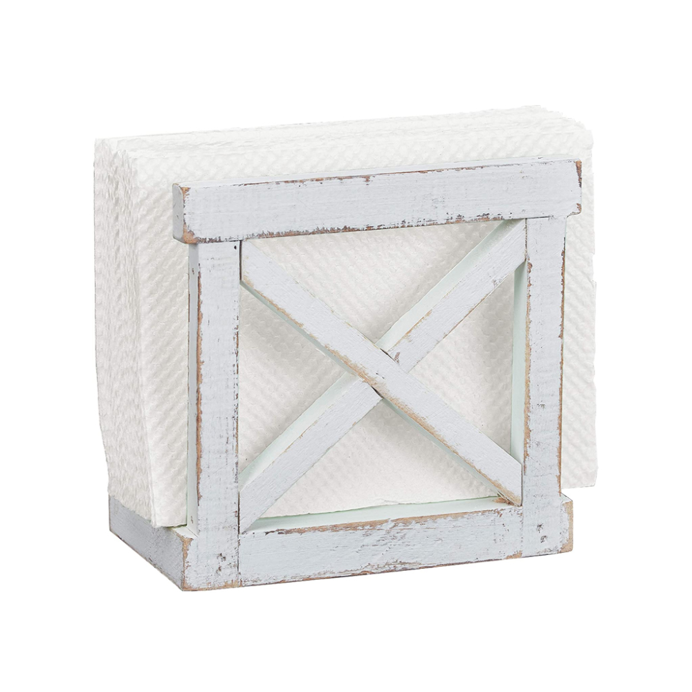 Custom Vintage Farmhouse Paper Napkin Storage Dispenser Wood Napkin Holder