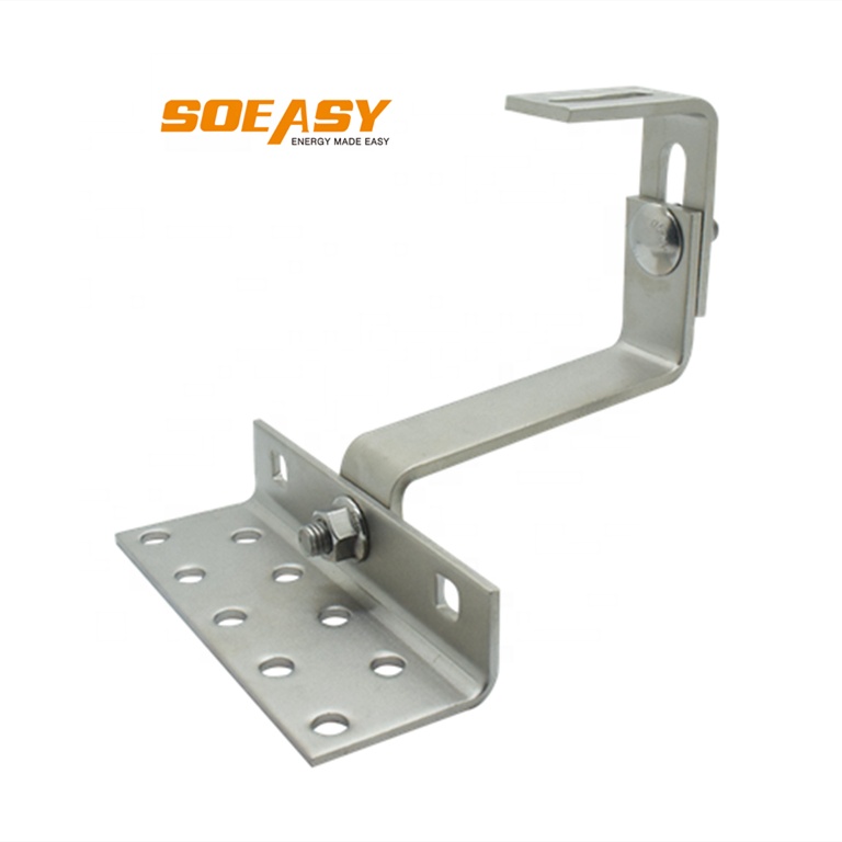 Монтажный крючок SOEASY для солнечной панели, монтажный крючок для крыши, плоский Регулируемый крючок для крыши pv