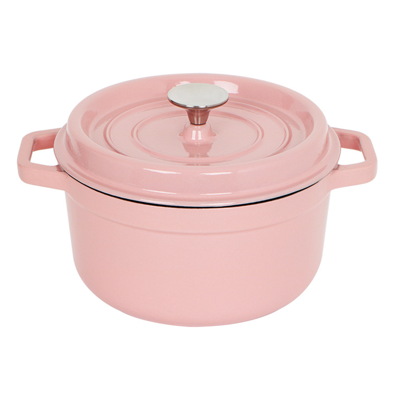 Nonstick Enameled Cast Iron Dutch Oven Pot with Lid, Enamel Cookware Crock Pot with Dual Handle and Cover