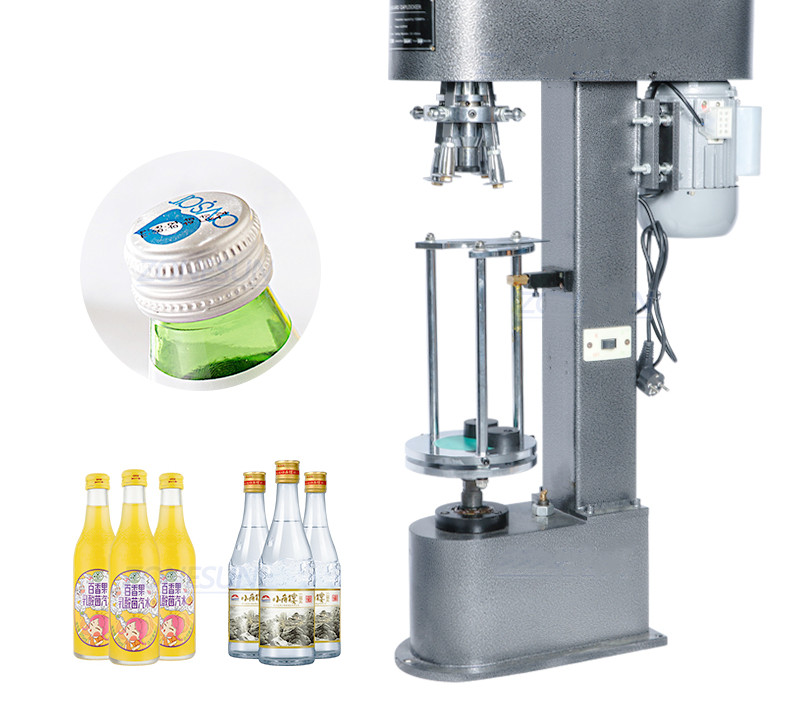 ZS-XG50D Semi Automatic Wine Plastic Bottles Ropp Aluminum Crimper Pilfer Proof Capping Machine