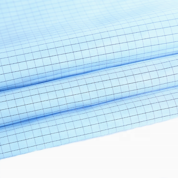 wholesaler 0.5 cm 10 colors inventory check twill conductive uniform ESD carbon fiber fabric reusable anti static fabric
