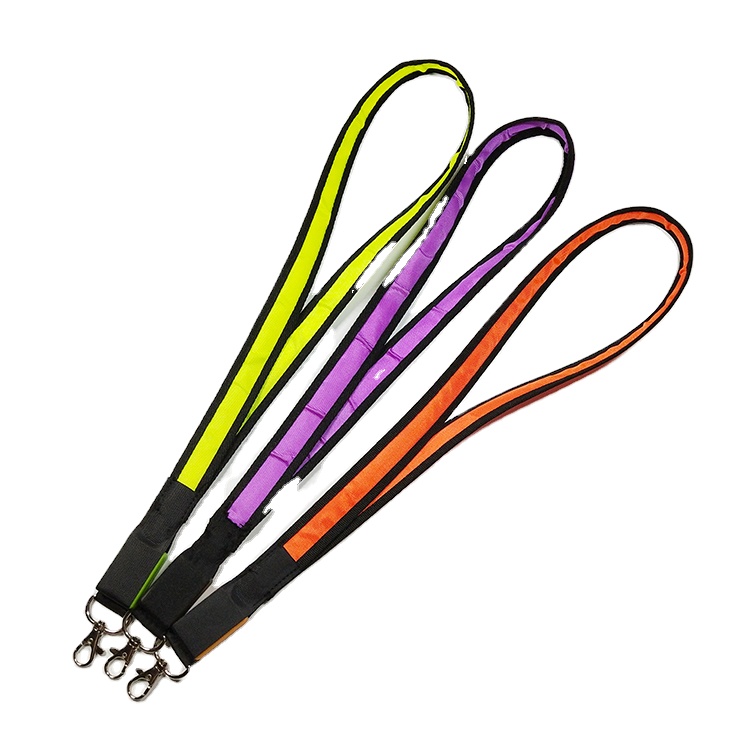 Factory OEM Price Colorful Customized ID Card LED Nylon Lanyard led light up lanyard