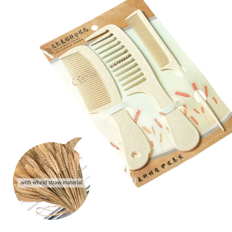 Hot Sale Hair Combs Set Wheat 3 pcs Set Salon Styling Combs various types