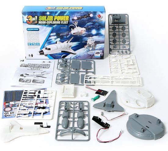 Novel three in one educational solar energy system dry car toy DIY bag children's gift