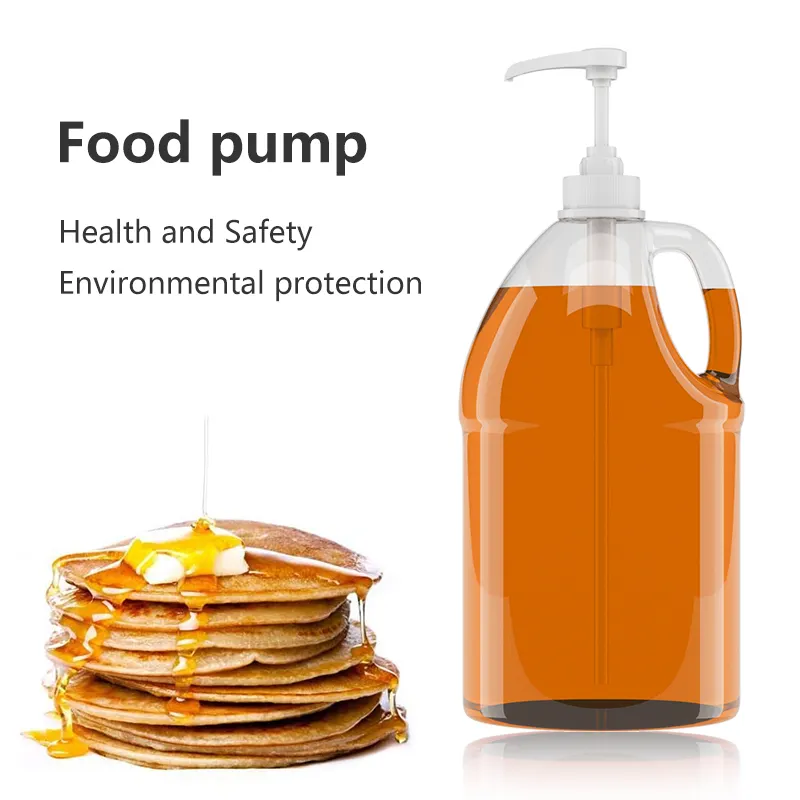 Bottles Plastic Pump 38/410 Food Grade Pump Liquid Food Jug Chocolate Honey Syrup Juice Sauce Jam Plastic Pump Milk Tea Syrup Pump