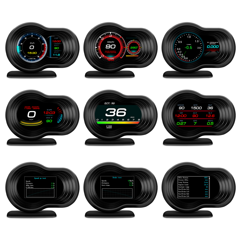 WiiYii Прямая продажа с фабрики F9 OBD2 автомобильный диагностический инструмент автомобиля OBD2 ЖК манометр HUD