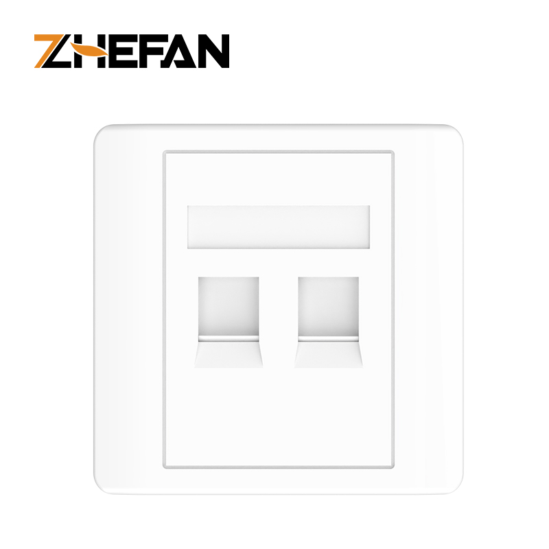ZHEFAN Cat5e Cat6 лицевая пластина Rj45 Rj11 кабельный переключатель настенная пластина 86 сетевая лицевая пластина