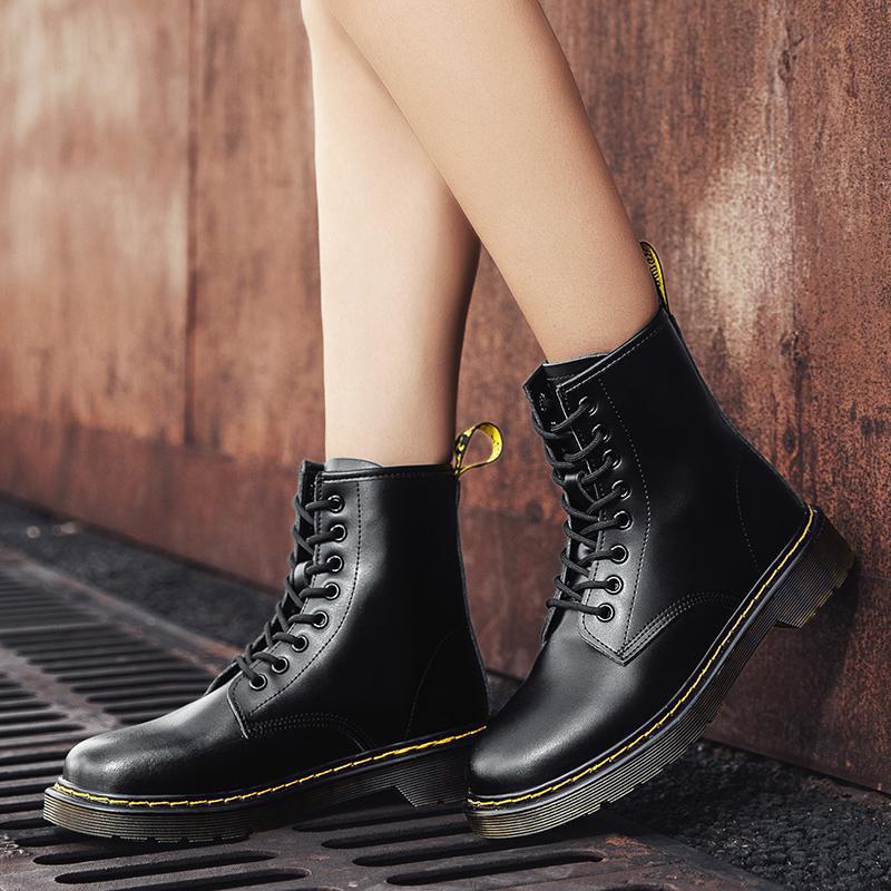 hot sale street fashion couple unisex genuine leather mar tin boots women shoes
