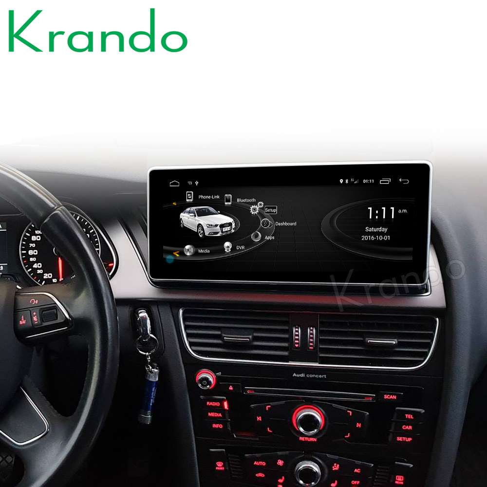 Krando Android 10,0, 4 гб, 64 гб, ROM 10,25 ''IPS черный экран автомобиль радио плеер Navi для Audi A4 A4L A5 2009-2016 аудио, wi-fi, GPS, стерео